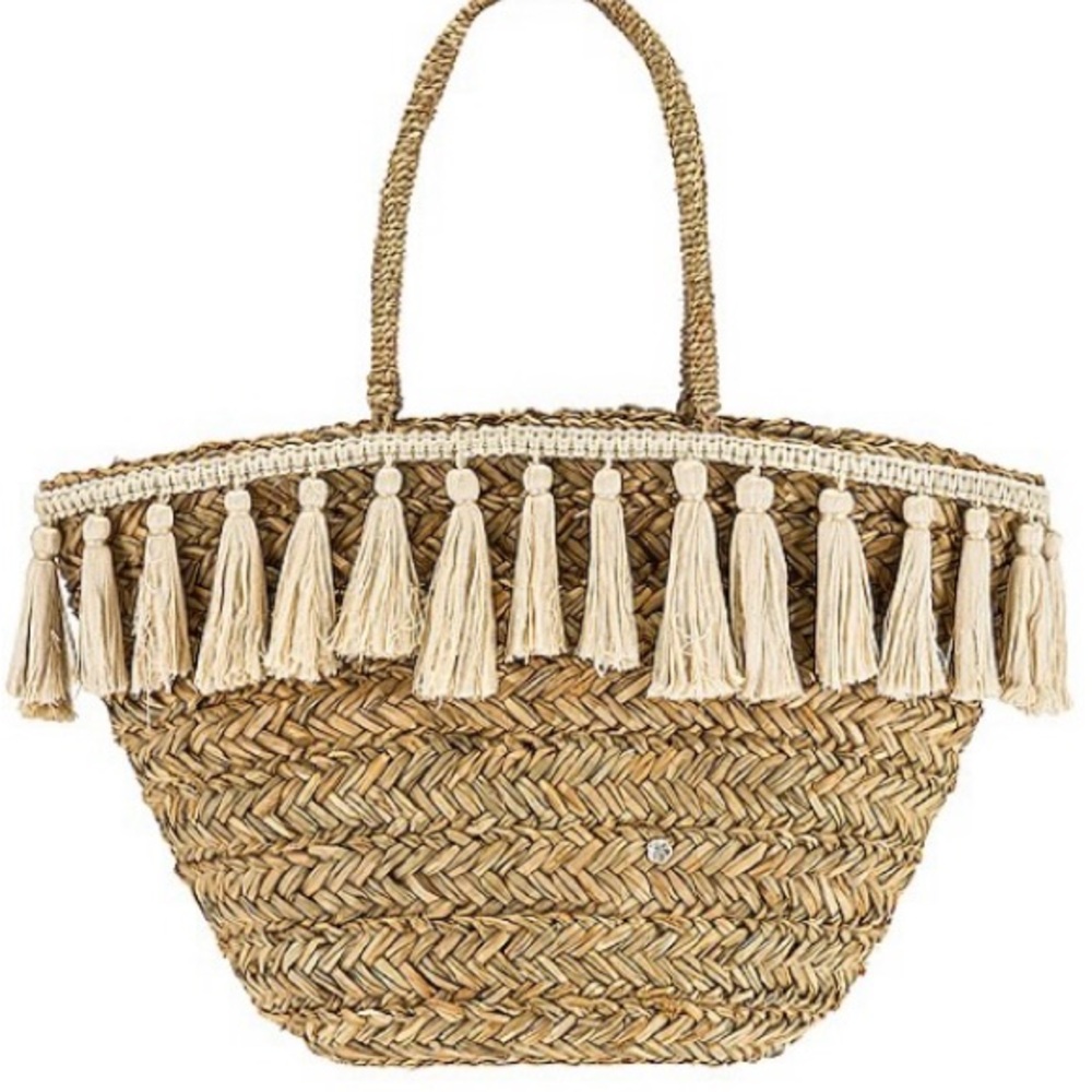 NWT Florabella Wilmington Tote, Natural & Ivory
